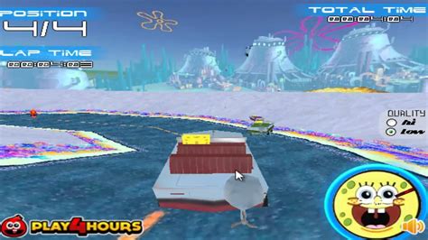 spongebob boat race.